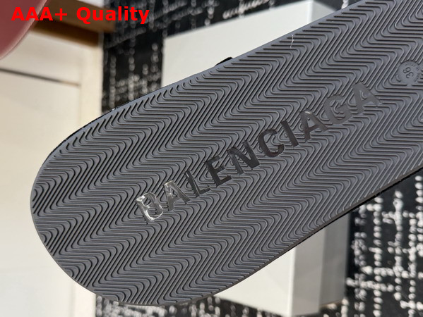 Balenciaga Jet Lag Thong in Black Stretch Velvet Replica