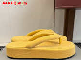 Balenciaga Jet Lag Thong in Mustard Stretch Velvet Replica