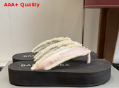 Balenciaga Jet Lag Thong in Pink Brushed Satin Replica