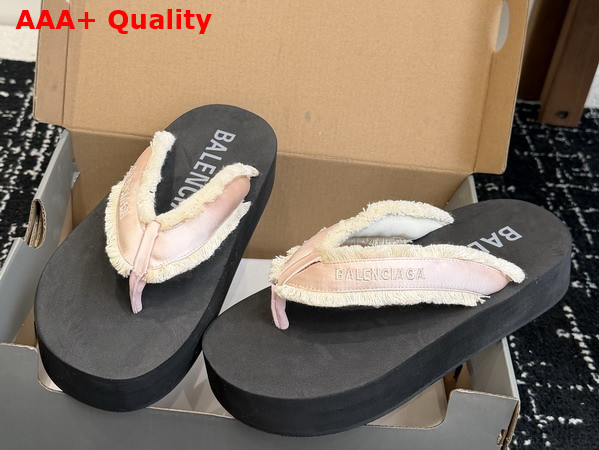 Balenciaga Jet Lag Thong in Pink Brushed Satin Replica
