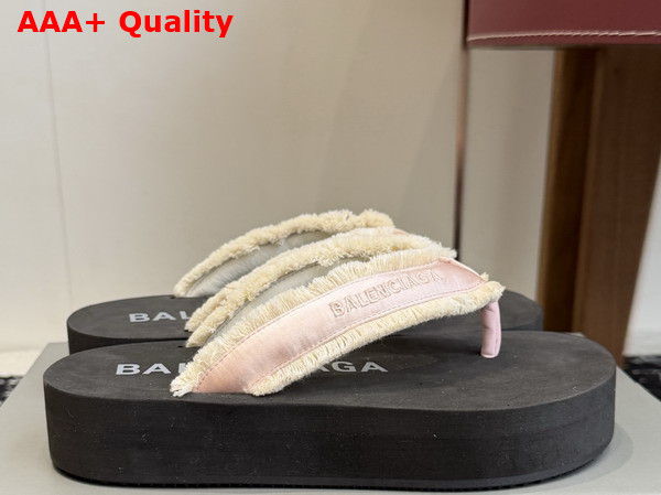 Balenciaga Jet Lag Thong in Pink Brushed Satin Replica