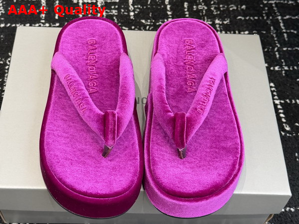 Balenciaga Jet Lag Thong in Purple Stretch Velvet Replica