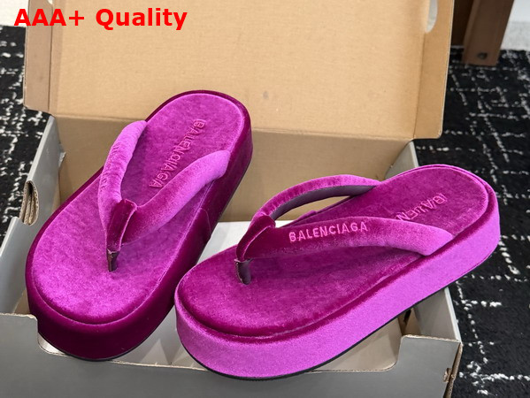 Balenciaga Jet Lag Thong in Purple Stretch Velvet Replica