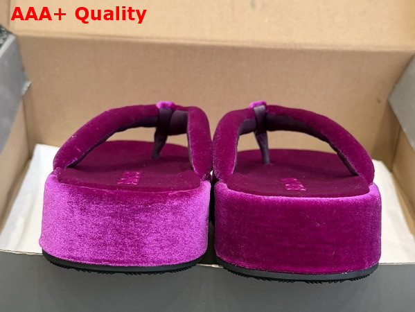 Balenciaga Jet Lag Thong in Purple Stretch Velvet Replica