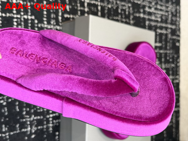 Balenciaga Jet Lag Thong in Purple Stretch Velvet Replica