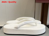 Balenciaga Jet Lag Thong in White Stretch Velvet Replica