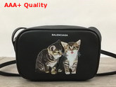 Balenciaga Kitten Everyday Camera Bag in Black Calfskin Replica