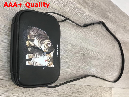 Balenciaga Kitten Everyday Camera Bag in Black Calfskin Replica