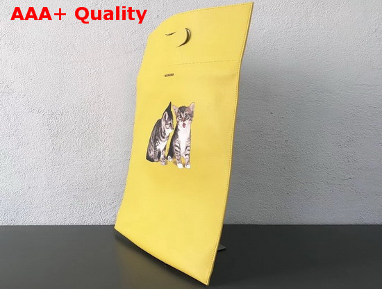 Balenciaga Kitten Shopping Bag Yellow Replica