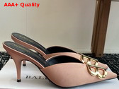 Balenciaga Knife BB Mule in Champagne Satin Replica