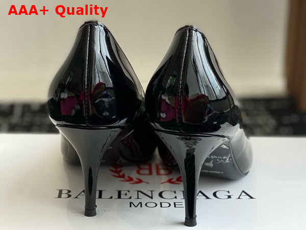 Balenciaga Knife BB Pump in Black Patent Calfskin Replica