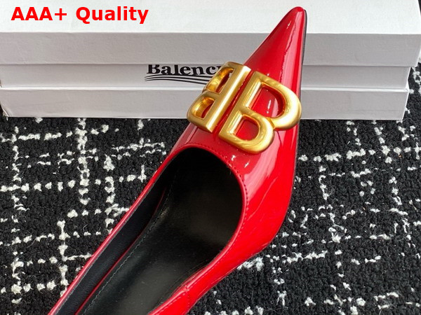 Balenciaga Knife BB Pump in Red Patent Calfskin Replica