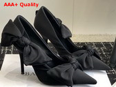 Balenciaga Knife Knot 110mm Pump in Black Stretch Cupro and Nylon Jersey Replica