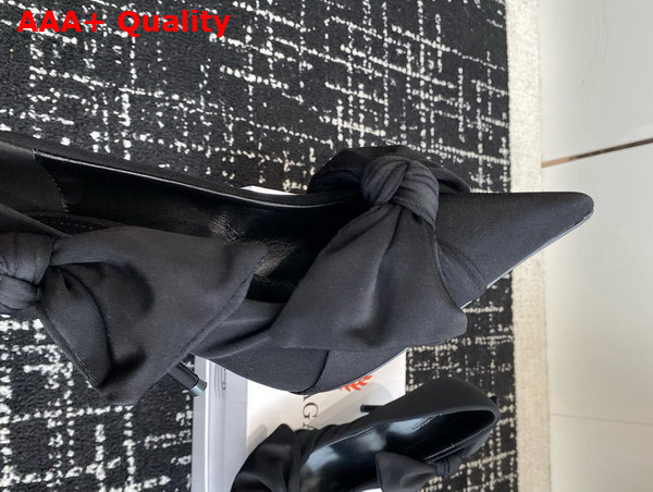 Balenciaga Knife Knot 110mm Pump in Black Stretch Cupro and Nylon Jersey Replica