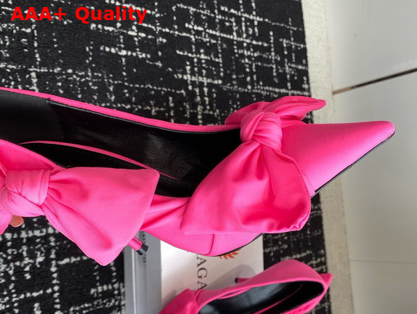 Balenciaga Knife Knot 110mm Pump in Bright Pink Stretch Cupro and Nylon Jersey Replica