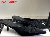 Balenciaga Knife Knot Mule in Black Stretch Cupro and Nylon Jersey Replica