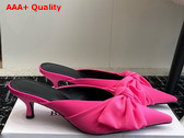 Balenciaga Knife Knot Mule in Bright Pink Stretch Cupro and Nylon Jersey Replica