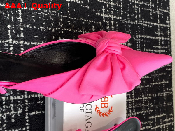 Balenciaga Knife Knot Mule in Bright Pink Stretch Cupro and Nylon Jersey Replica