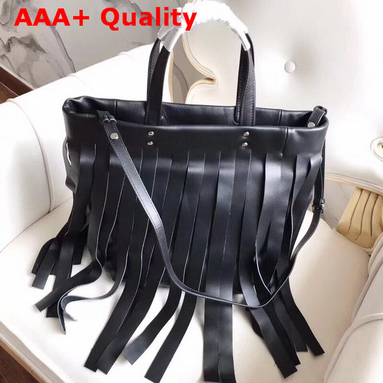 Balenciaga Laundry Cabas XS Fringes Black Replica