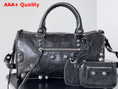 Balenciaga Le Cagole Medium Duffle Bag in Black Arena Lambskin Replica