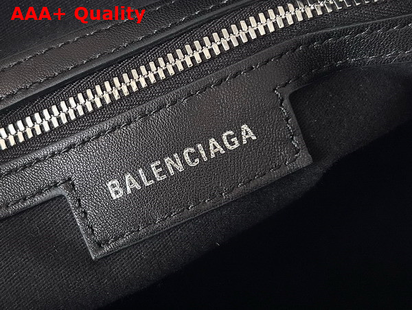 Balenciaga Le Cagole Medium Duffle Bag in Silver Metallized Arena Lambskin Replica
