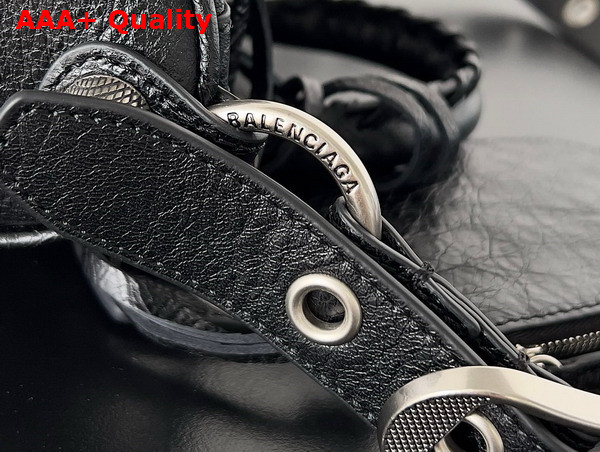 Balenciaga Le Cagole Mini Duffle Bag in Black Arena Lambskin Replica