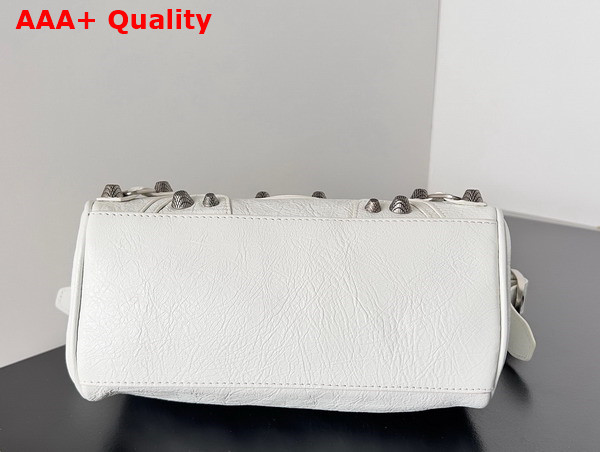 Balenciaga Le Cagole Mini Duffle Bag in White Arena Lambskin Replica