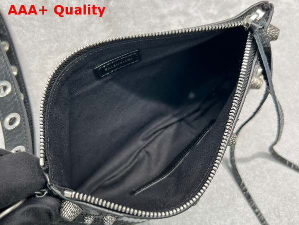 Balenciaga Le Cagole Mini Multipouch in Black Arena Lambskin Replica