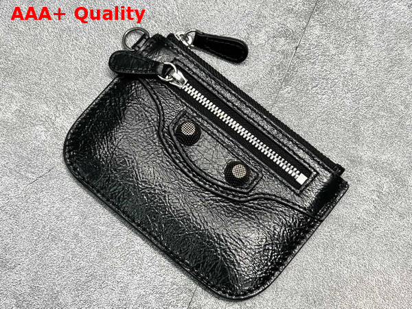 Balenciaga Le Cagole Mini Multipouch in Black Arena Lambskin Replica