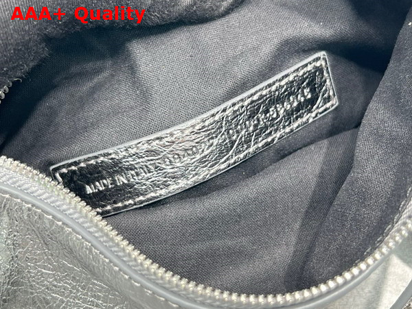 Balenciaga Le Cagole Mini Multipouch in Silver Metallized Arena Lambskin Replica