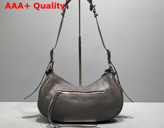 Balenciaga Le Cagole Small Shoulder Bag in Gray Arena Lambskin Replica