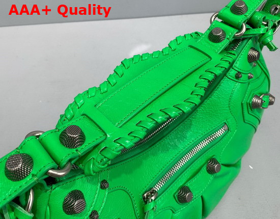 Balenciaga Le Cagole Small Shoulder Bag in Green Arena Lambskin Replica