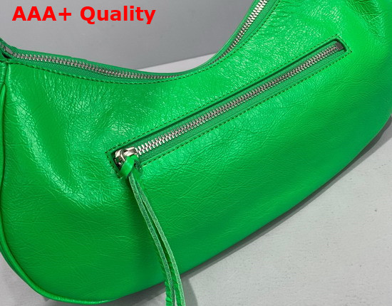 Balenciaga Le Cagole Small Shoulder Bag in Green Arena Lambskin Replica