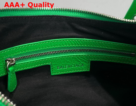 Balenciaga Le Cagole Small Shoulder Bag in Green Arena Lambskin Replica