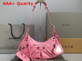 Balenciaga Le Cagole Small Shoulder Bag in Pink Arena Lambskin Replica