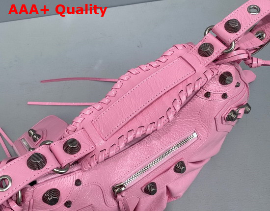 Balenciaga Le Cagole Small Shoulder Bag in Pink Arena Lambskin Replica