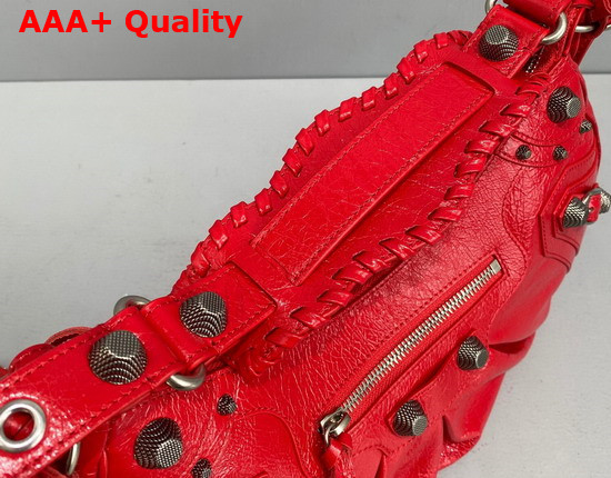 Balenciaga Le Cagole Small Shoulder Bag in Red Arena Lambskin Replica