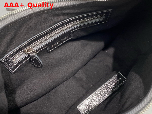 Balenciaga Le Cagole Small Shoulder Bag in Silver Metallized Arena Lambskin Replica