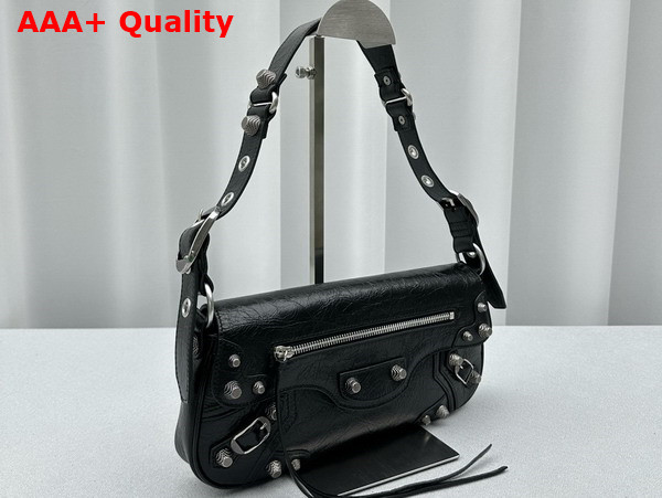 Balenciaga Le Cagole Small Sling Bag in Black Arena Lambskin Replica