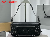 Balenciaga Le Cagole Small Sling Bag in Black Arena Lambskin Replica