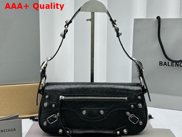 Balenciaga Le Cagole Small Sling Bag in Black Arena Lambskin Replica