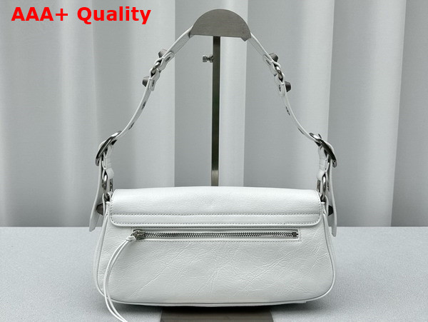 Balenciaga Le Cagole Small Sling Bag in White Arena Lambskin Replica