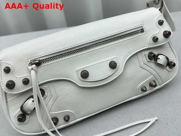 Balenciaga Le Cagole Small Sling Bag in White Arena Lambskin Replica