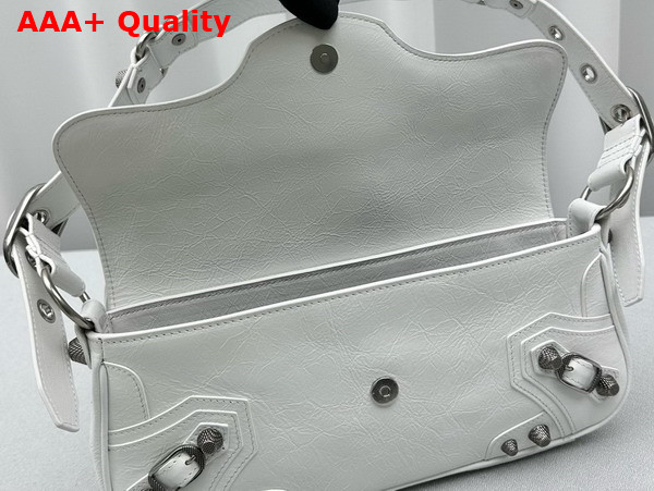 Balenciaga Le Cagole Small Sling Bag in White Arena Lambskin Replica