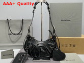 Balenciaga Le Cagole XS Shoulder Bag in Black Arena Lambskin Replica