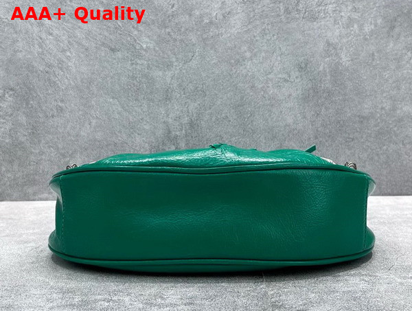Balenciaga Le Cagole XS Shoulder Bag in Emerald Green Arena Lambskin Aged Silver Hardware Replica