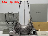 Balenciaga Le Cagole XS Shoulder Bag in Grey Arena Lambskin Replica
