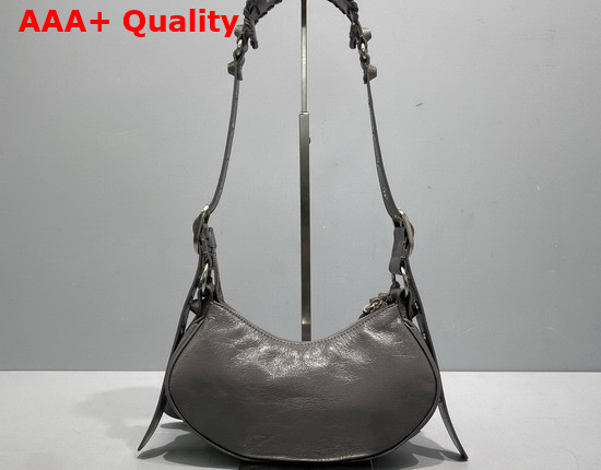 Balenciaga Le Cagole XS Shoulder Bag in Grey Arena Lambskin Replica