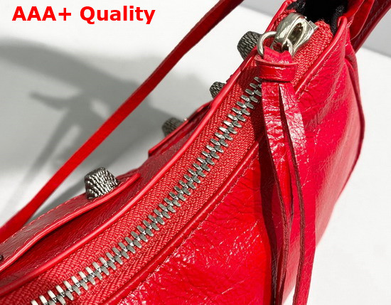 Balenciaga Le Cagole XS Shoulder Bag in Red Arena Lambskin Replica