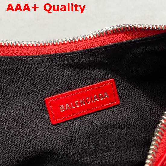 Balenciaga Le Cagole XS Shoulder Bag in Red Arena Lambskin Replica